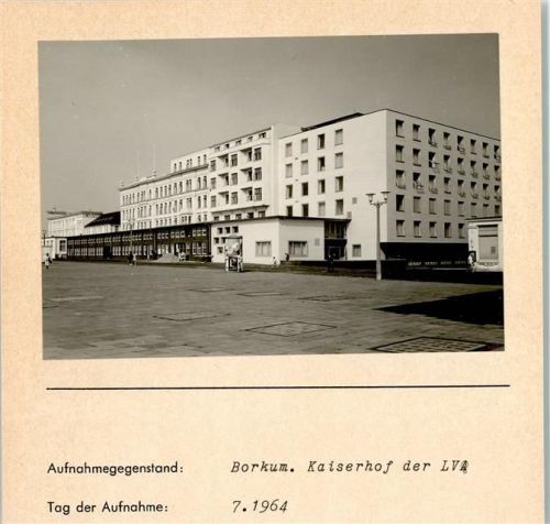 Borkum Kasierhof der LVA Foto montiert auf Karton