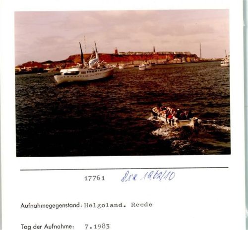 Helgoland Reede Foto montiert auf Karton