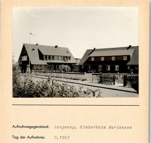 Langeoog Kinderheim Mariensee Foto montiert auf Karton