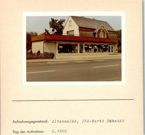 Altenwalde IFA-Markt Schmidt Foto montiert auf Karton