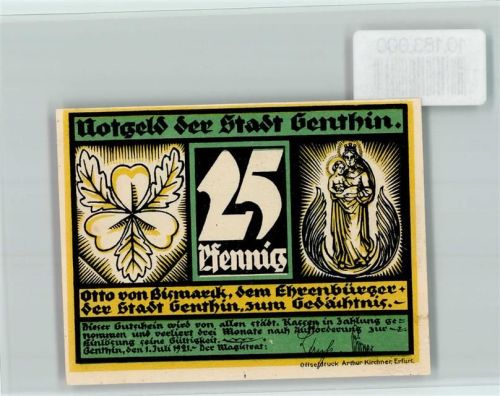 Genthin Notgeld Madonna