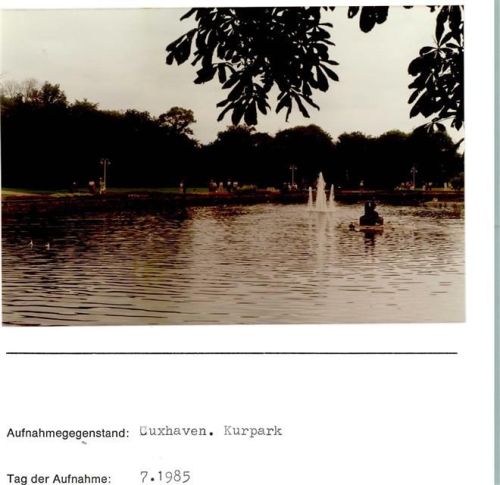 Cuxhaven Cuxhaven Döse Kurpark Foto montiert auf Karton