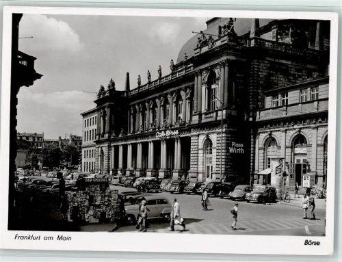 W6000 Frankfurt am Main Börse Zeitungskiosk Litfaßsäule Theater Börse