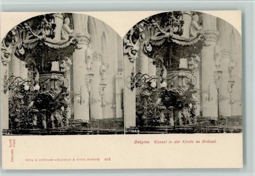 Brüssel um 1900 - Kanzel in der Kirche , Knackstedt & Näther Nr. 605 , sehr gute Erhaltung AK