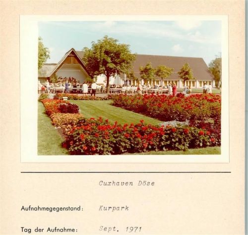 Cuxhaven Cuxhaven Döse Kurpark Foto montiert auf Karton