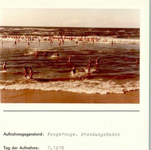 Wangerooge Brandung Foto montiert auf Karton