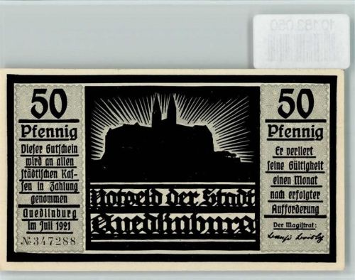Quedlinburg Notgeld Scherenschnitt