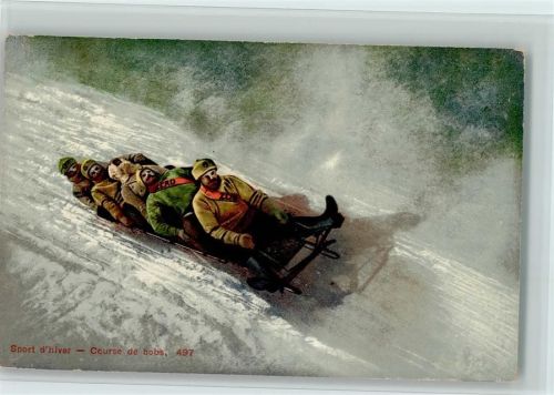 Sport d`hiver - Course de bobs - Verlag Burgy Nr. 497 - sehr gute Erhaltung AK