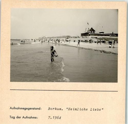 Borkum Heimliche Liebe Foto montiert auf Karton
