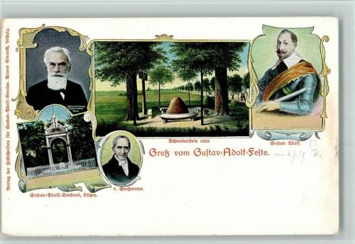 Lützen Gustav-Adolf Schwedenstein S. Großmann Gustav Adolf-Denkmal