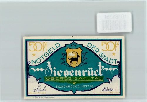 Ziegenrück Notgeld