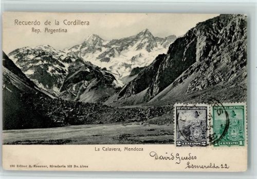 Mendoza 1905 La Calavera Recuerdo de la Cordillera