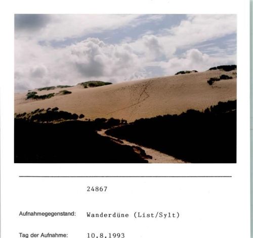 List Wanderdüne Foto montiert auf Karton