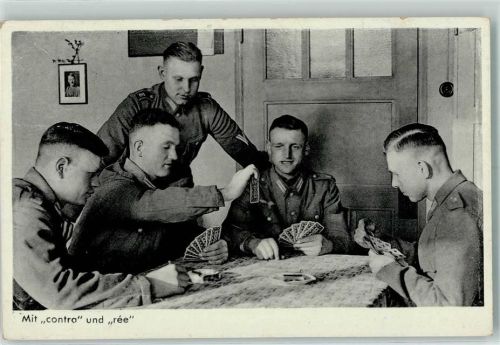 WK II Kartenspiel in der Kaserne
