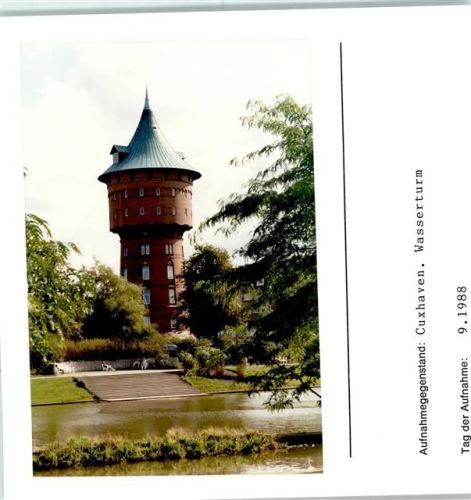Cuxhaven Wasserturm Foto montiert auf Karton