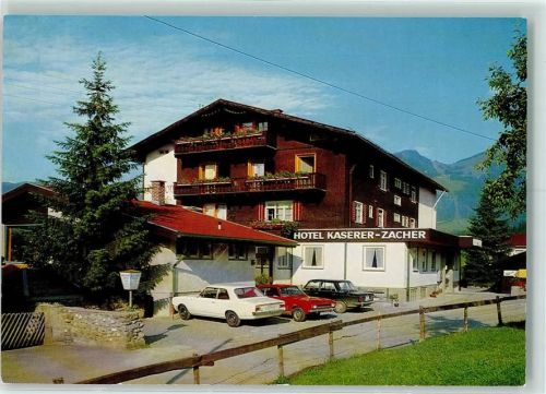 Berg Hotel Pension Café Kaserer-Zacher Rückseite mit Abschürfungen bzw Kleberesten