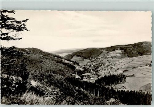 Waffenrod Blick von der Laithe nach Biberau Rückseite mit Abschürfungen bzw Kleberesten