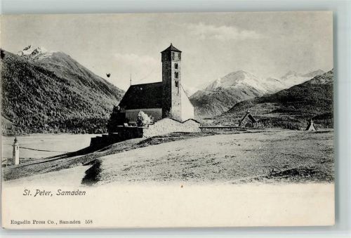 Samedan 1907 Kirche St. Peter