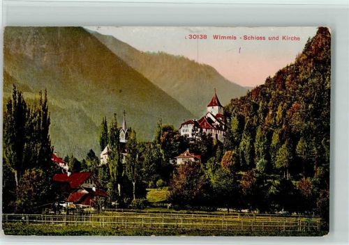 Wimmis 1914 Schloss und Kirche