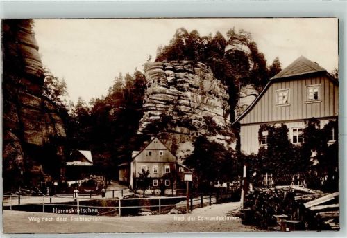 Hrensko Weg nach dem Prebischtor Nach der Edmundsklamm