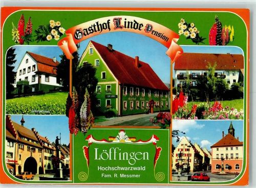 Löffingen Gasthaus Pension Zur Linde Bes.Rolf Messmer Lupinen Margeriten Brunnen