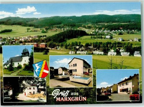 Marxgrün Rückseite mit Abschürfungen bzw Kleberesten