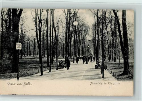 Tiergarten 1905 Ahornsteig im Tiergarten