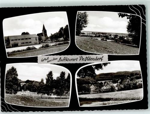 Preußisch Oldendorf Rückseite mit Abschürfungen bzw Kleberesten