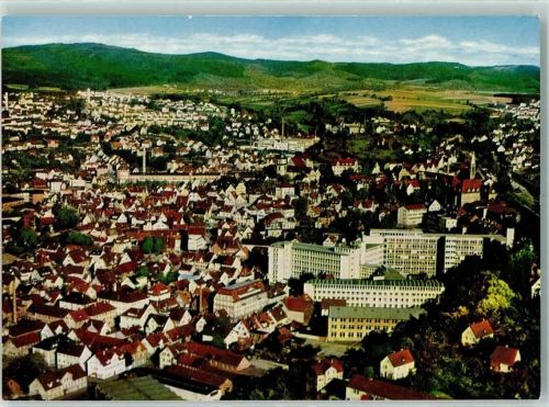 Backnang Fliegeraufnahme Rückseite mit Abschürfungen bzw Kleberesten
