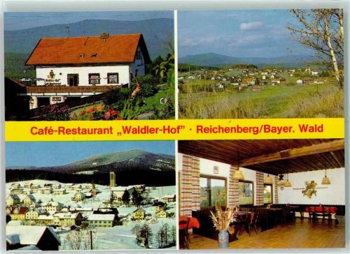 Riedlhütte Cafe Restaurant Waldler-Hof Fam Heinz Eichinger Rückseite mit Abschürfungen bzw Kleberesten