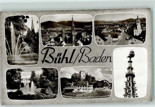 Bühl Rückseite mit Abschürfungen bzw Kleberesten