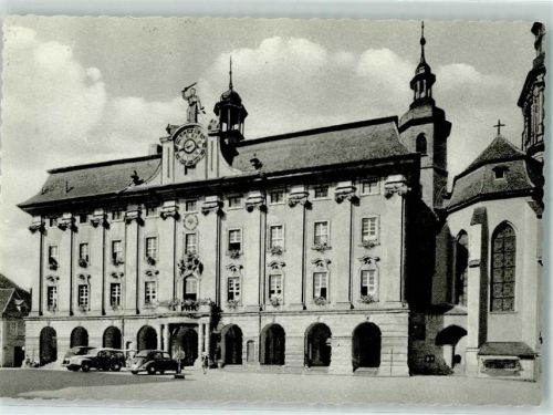 91438 W8532 Bad Windsheim - Rathaus Rückseite mit Abschürfungen bzw Kleberesten