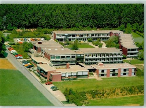 Hüllhorst Rückseite mit Abschürfungen bzw Kleberesten Fliegeraufnahme Haus Reineberg