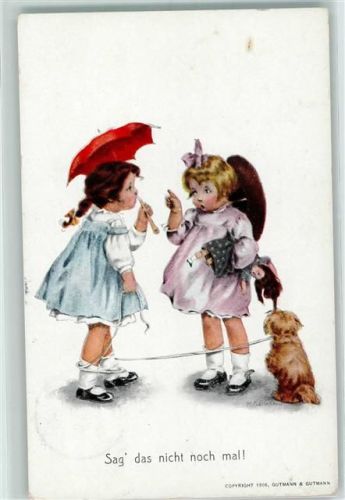 1909 Kinder-Streit - Puppe unter dem Arm AK