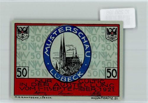 Lübeck Notgeld Musterschau Nordische Woche Wappen