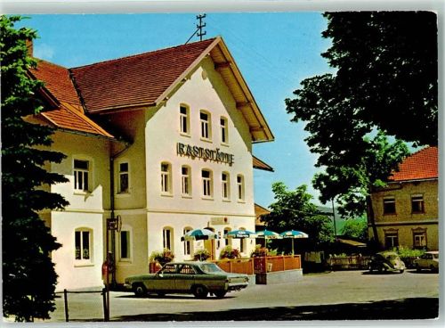 Maierhöfen Gasthaus Metzgerei Zur Post Inh Fischer-Waldmann Rückseite mit Abschürfungen bzw Kleberesten