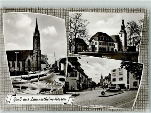 Lampertheim Domkirche Rathaus Am Friedensbrunnen