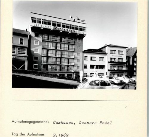 Cuxhaven Donners Hotel Foto montiert auf Karton