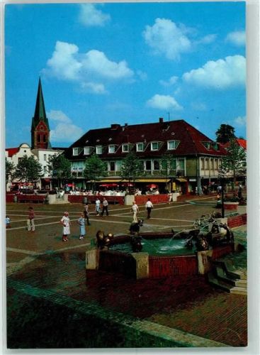 Lingen Markt mit Fabelbrunnen