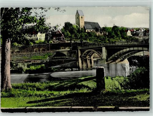 Plochingen Neckarbrücke mit Evangel. Kirche
