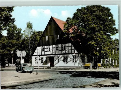 Horst Rückseite mit Abschürfungen und Kleberesten Gasthaus Stadt Hamburg VW-Käfer