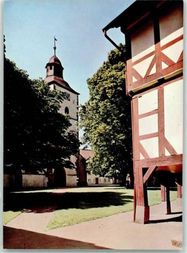 Dassel Kirchplatz Rückseite mit Abschürfungen bzw Kleberesten