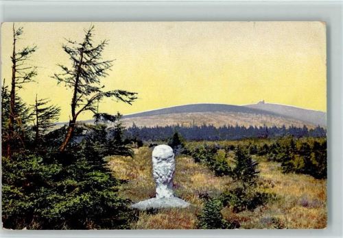 Alter Grenzstein - Photochromie AK