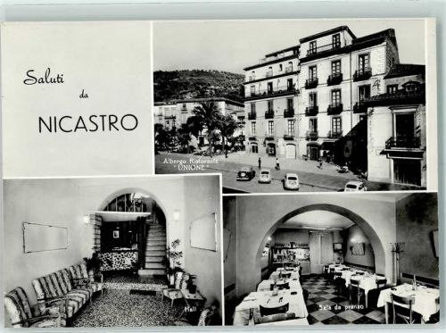 Nicastro 1958 Albergo Unione Interieur AK