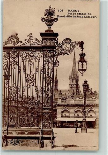 Nancy 1924 Place Stanislas - Une Grille de Jean Lamour, Schmiedeeisen Tor