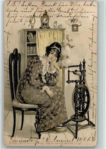 1899 sign MSM Ströfer Aquarell Serie 45 Nr. 5 AK