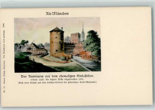 München Alt-München Rundturm vor dem ehem. Einlaßthor