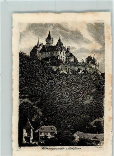 Wernigerode Schloß Radierung