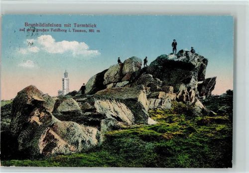 Feldberg Brunhildisfelsen mit Turmblick auf dem großen Feldberg