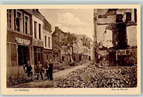 La Bassee 1916 WK I Rue de Mizelle Fahrrad Verlag Stünkel Serie Nr. 70 AK